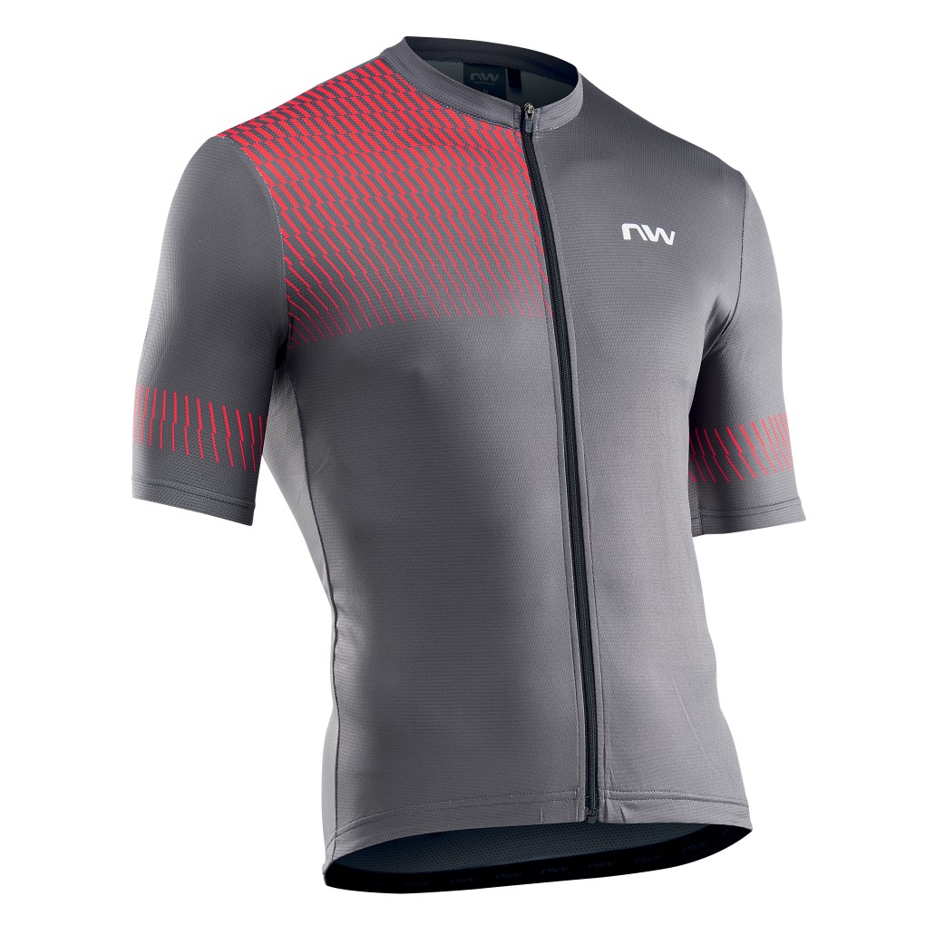 Maillot Northwave manga corta ORIGIN Gris-Rojo