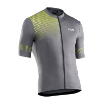 Maillot Northwave manga corta ORIGIN Gris-Amarillo Fluo