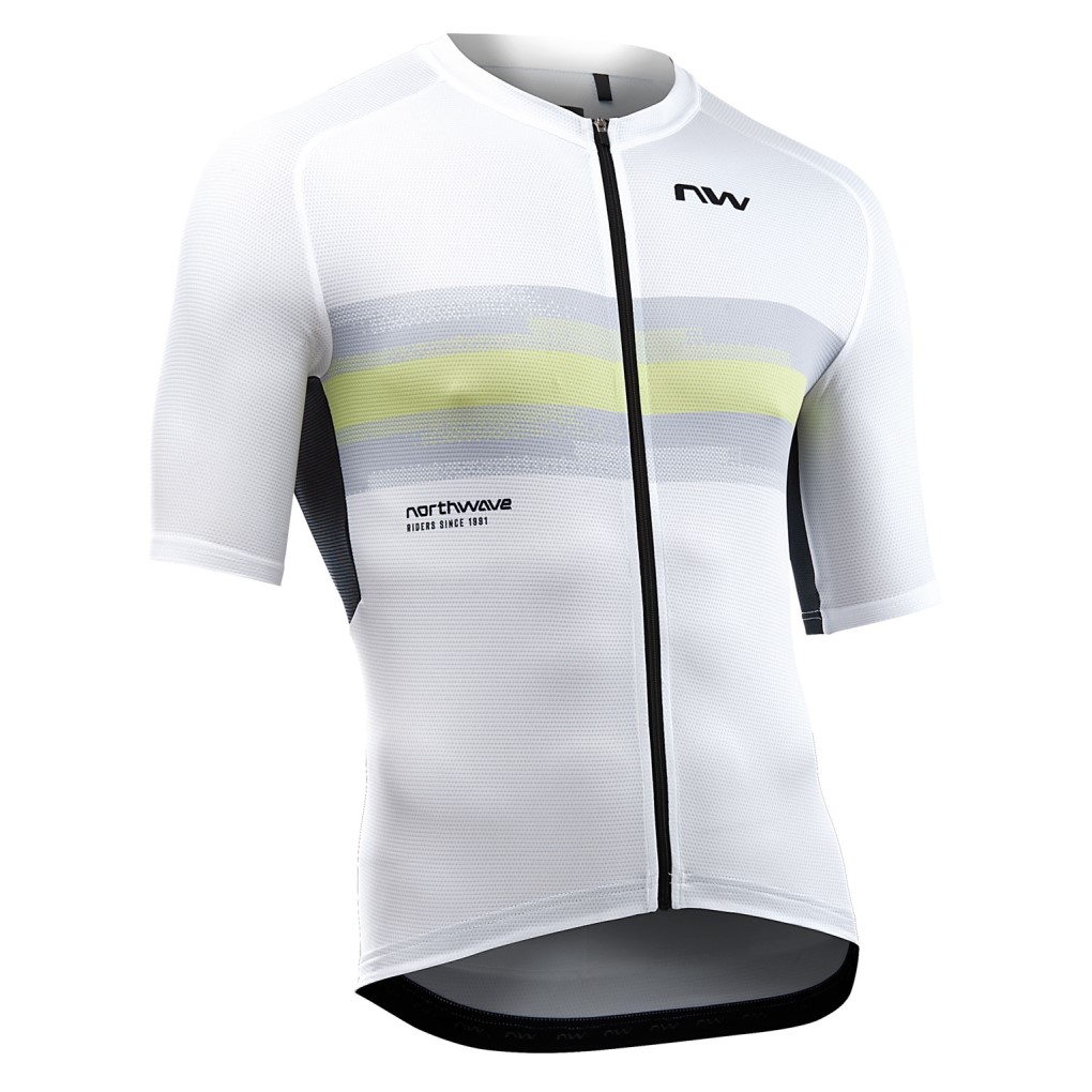 Maillot Northwave manga corta FORCE EVO Blanco-Amarillo