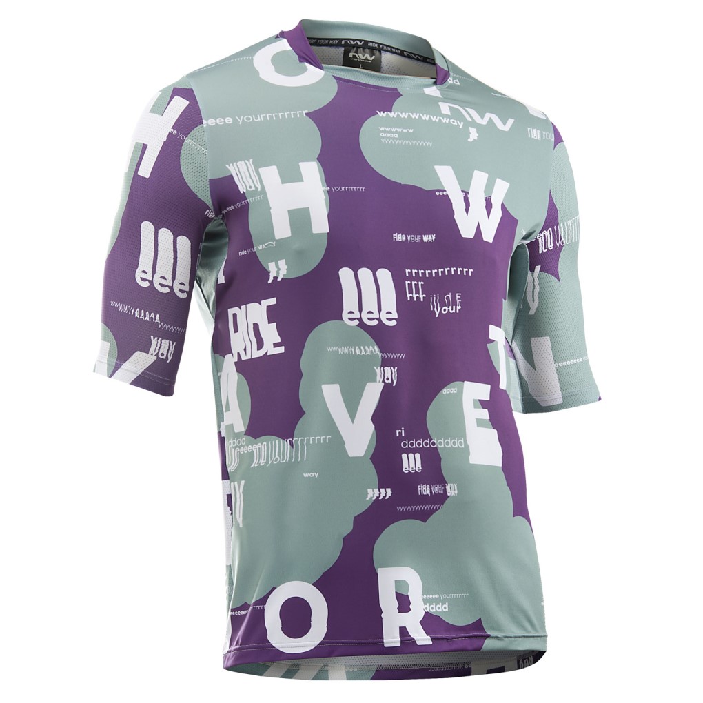 Maillot Northwave manga corta BOMB TYPE Sage-Morado Oscuro