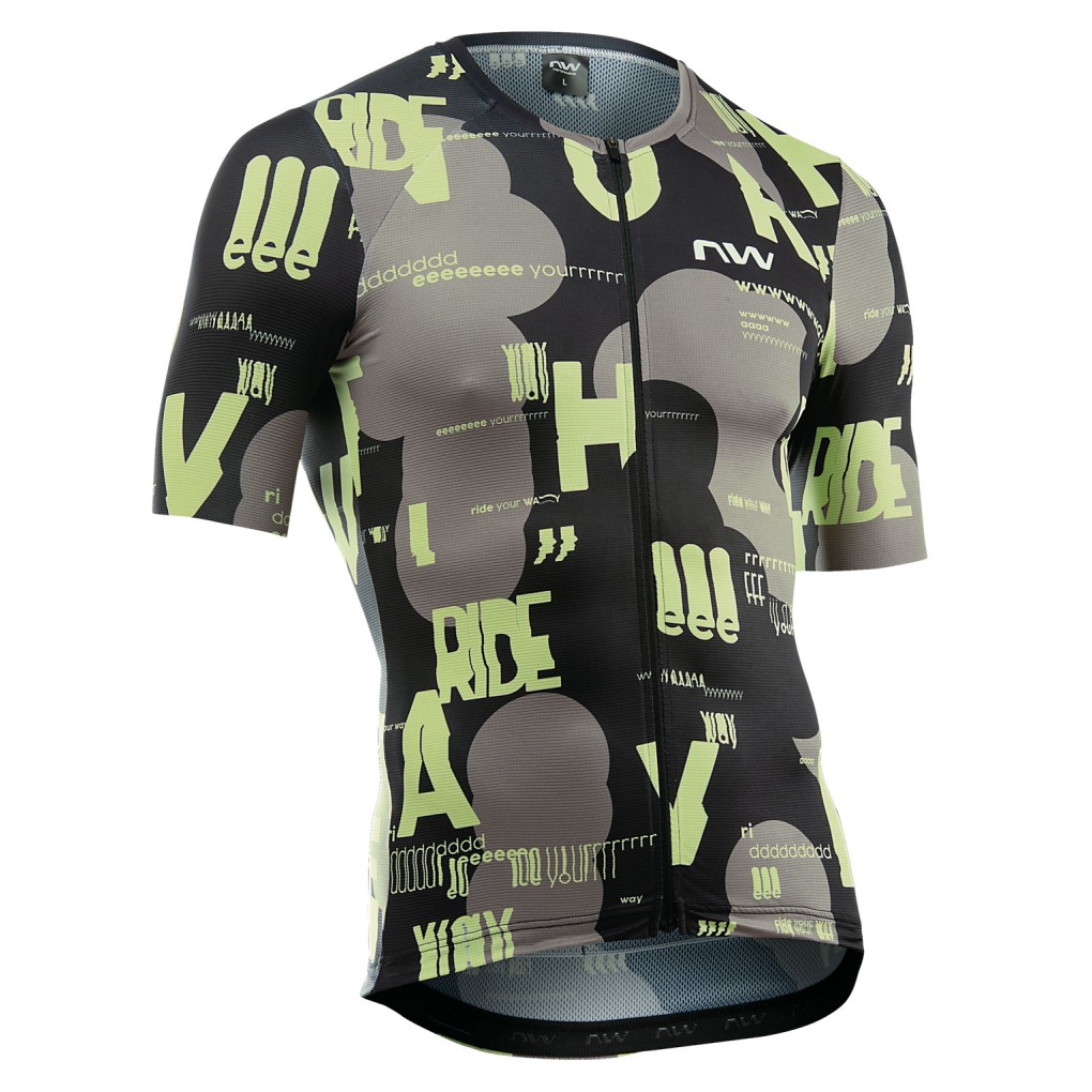 Maillot Northwave manga corta BLADE TYPE Marrn-Amarillo