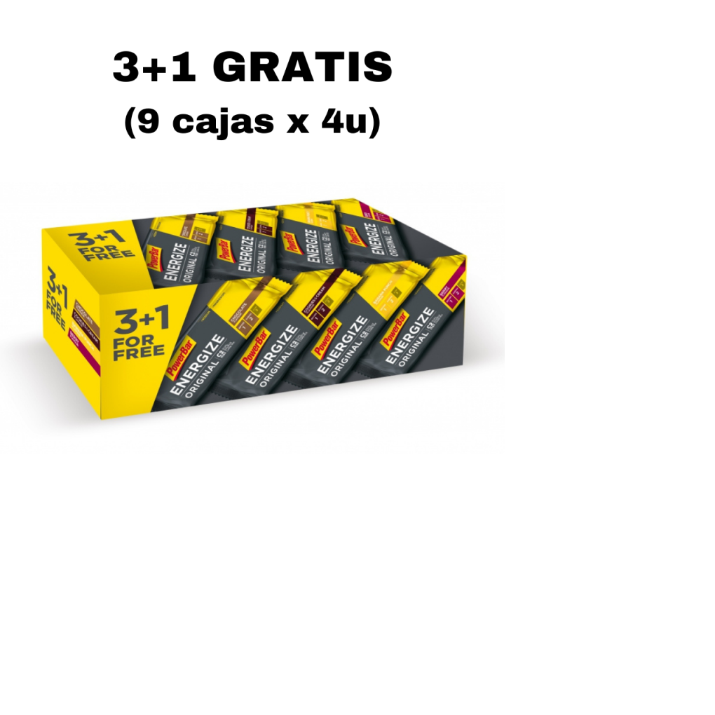 Multipack Barritas PowerBar Energize 9 packs de (3+1 gratis)