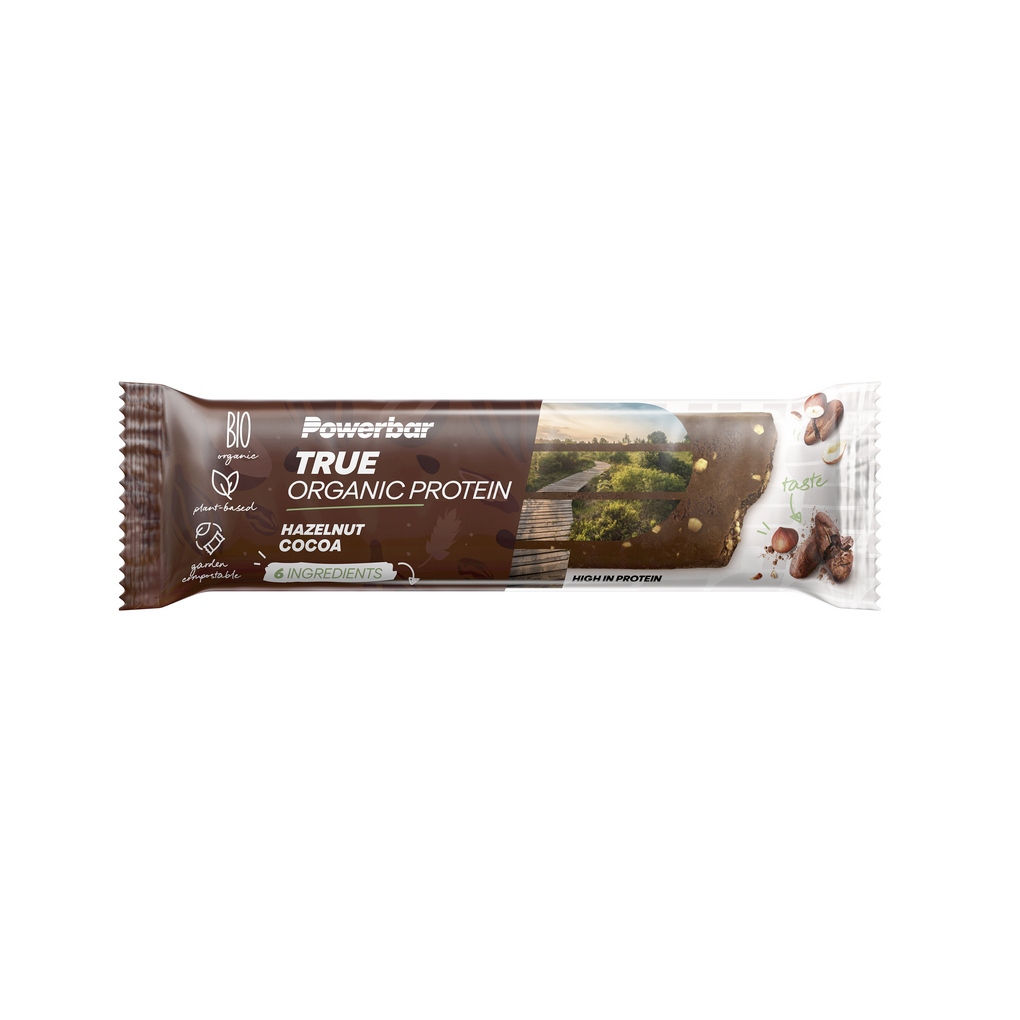 Barrita Powerbar True Organic Protein Cacao Avellana 1 unidad