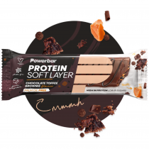 Barrita Powerbar Protein Protein Soft Layer Chocolate Toffee Brownie 12 unidades de 40gr