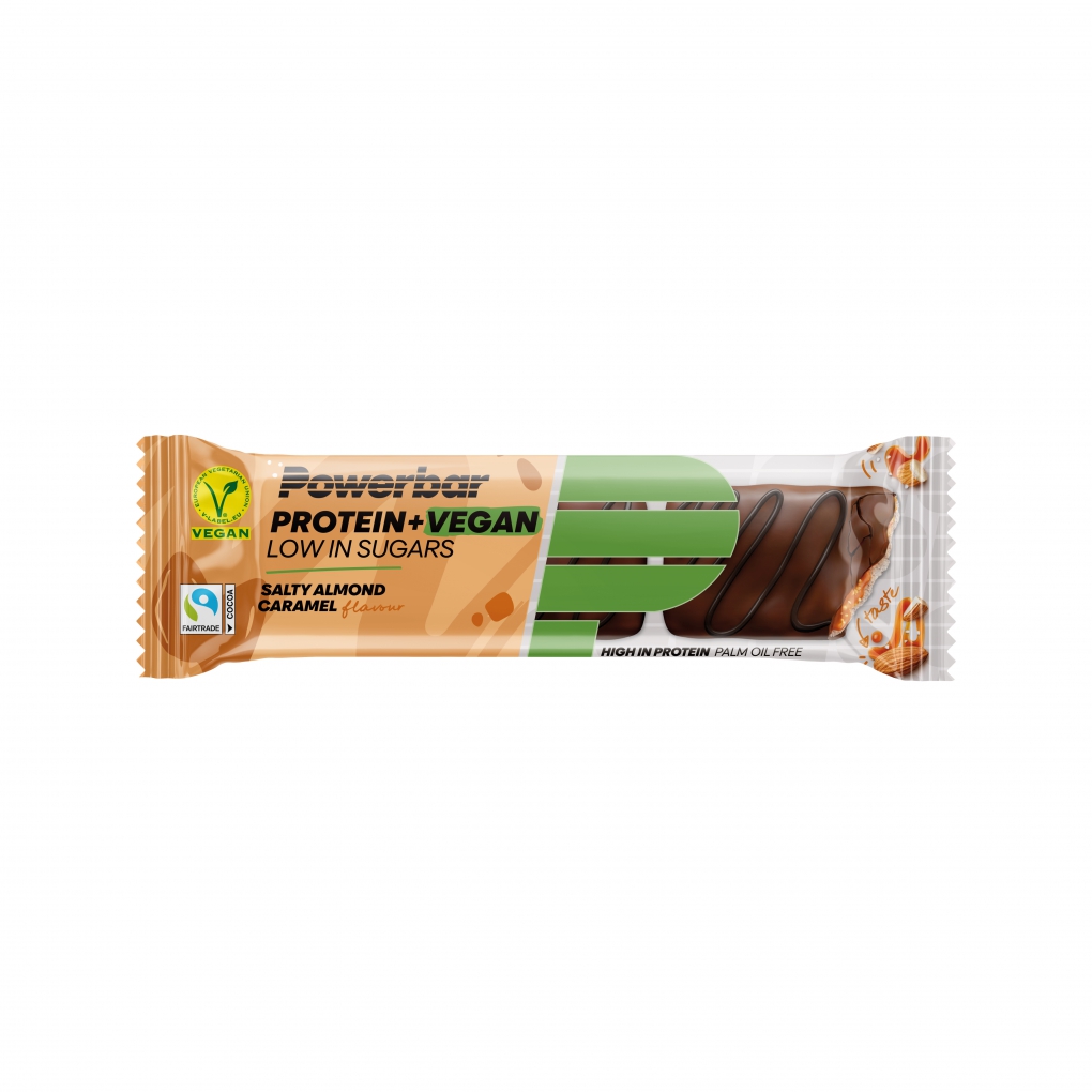 Barrita PowerBar ProteinPlus Vegana Almendra salada y caramelo