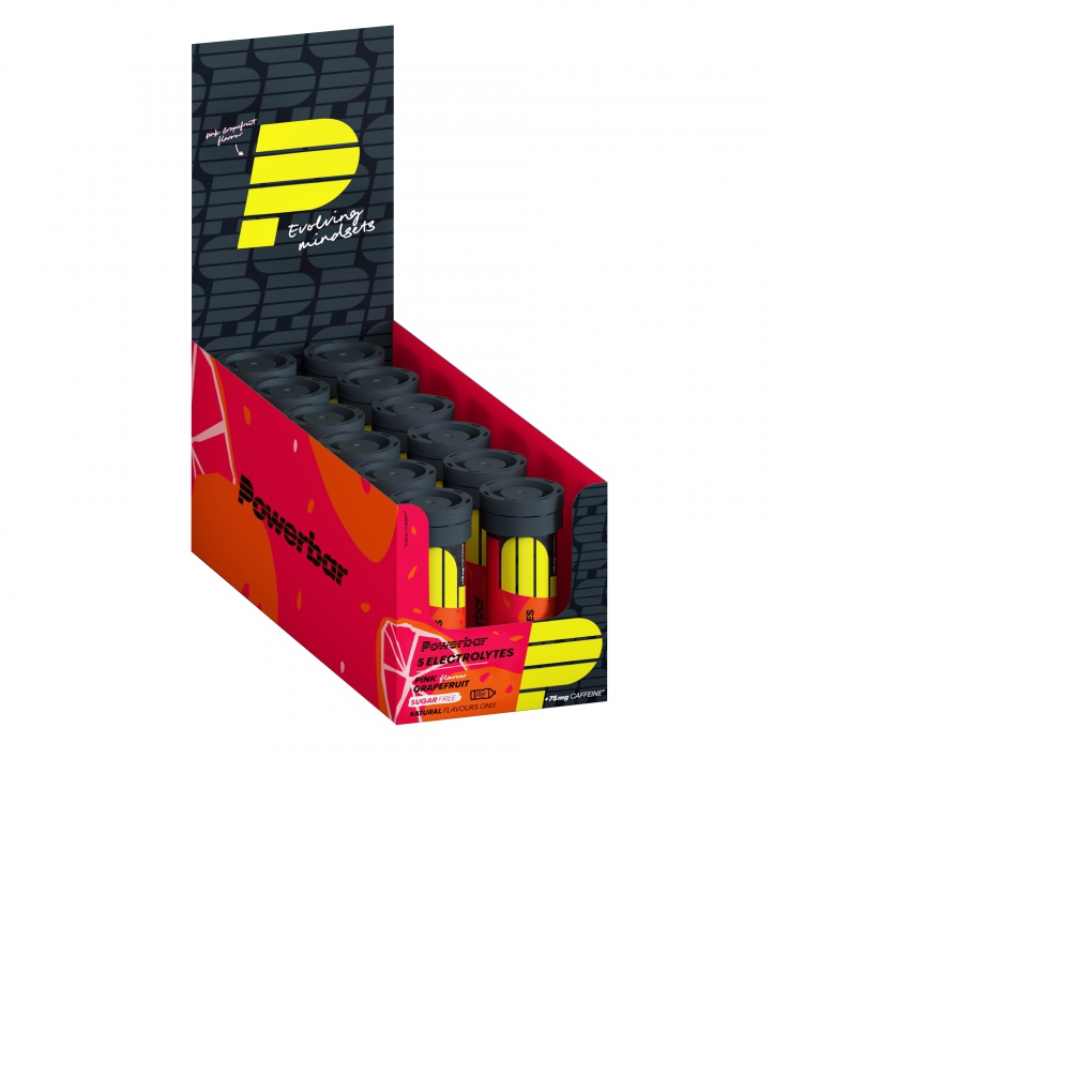 PowerBar Tubo 5 Electrolitos Pomelo Cafeina 12 unidades