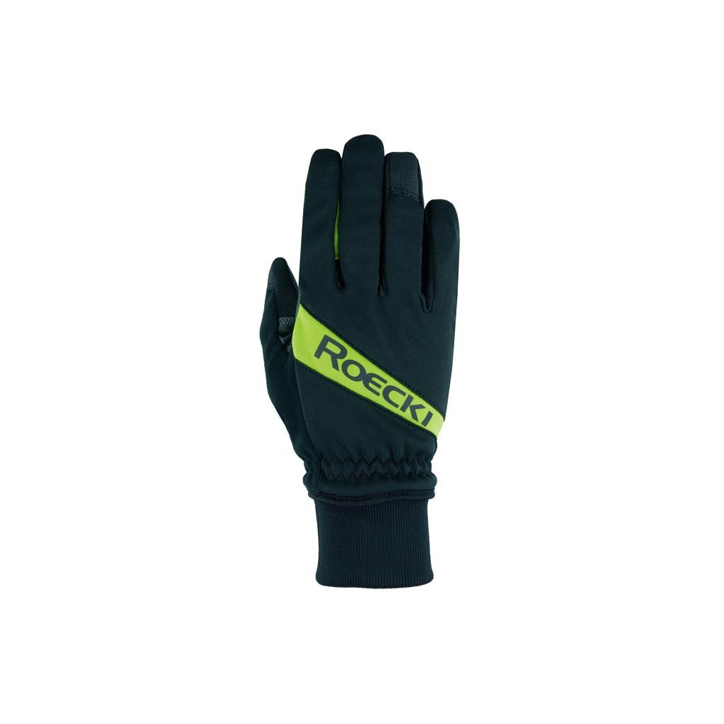 Guantes Roeckl Rofan Windproof Negro-Amarillo