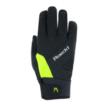 Guante Roeckl Reichenthal 2 Windproof Negro-Amarillo Fluo
