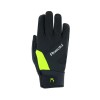 Guante Roeckl Reichenthal 2 Windproof Negro-Amarillo Fluo