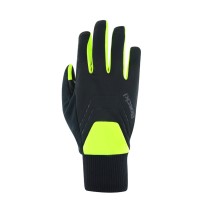 Guante Roeckl Rofan 3 Windproof Negro-Amarillo Fluo