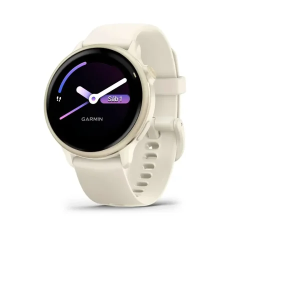 Garmin Vivoactive® 6 Oro lunar con correa hueso NEW