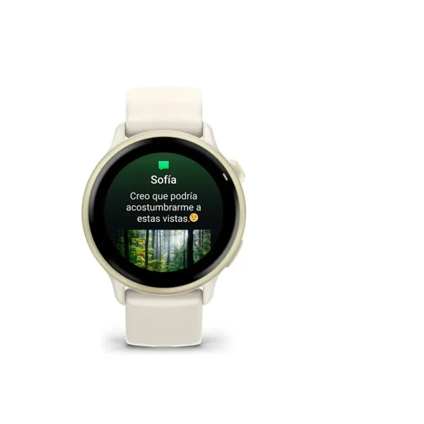 Garmin Vivoactive® 6 Oro lunar con correa hueso NEW