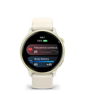 Garmin Vivoactive® 6 Oro lunar con correa hueso NEW