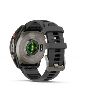 Garmin Fenix 8 Pro - 47mm Amoled Sapphire, titanio con correa de silicona en negro/gris