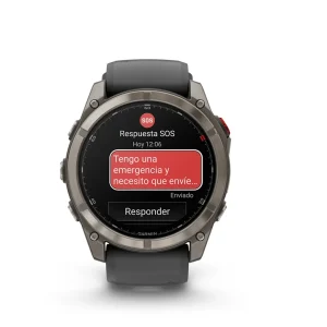 Garmin Fenix 8 Pro - 51mm Amoled Sapphire, Titanio con correa de silicona en negro/gris