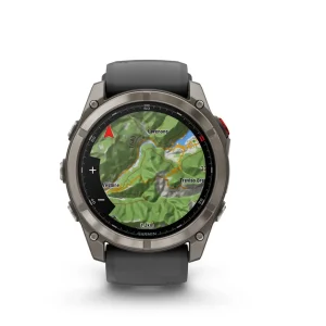 Garmin Fenix 8 Pro - 51mm Amoled Sapphire, Titanio con correa de silicona en negro/gris