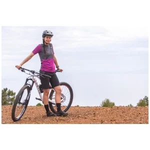 Maillot Northwave manga corta XTRAIL 2 WOMAN Gris Oscuro-Rosa