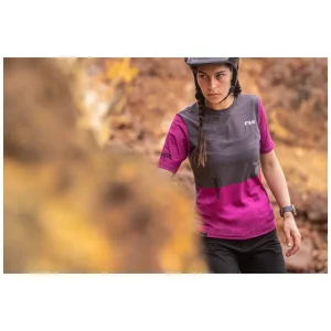 Maillot Northwave manga corta XTRAIL 2 WOMAN Gris Oscuro-Rosa