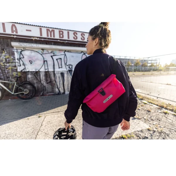 Bolsa Manillar Orltieb Velo Sling Flex Cyber Bandolera 2,5l. Rosa Fluo