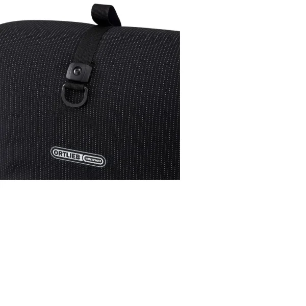 Alforja Ortlieb BackRoller High-Vis QL3.1 Individual 20L sin kit de montaje Negro Reflectante