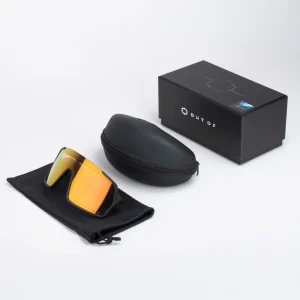 Gafas Deportivas Out Of Bot 3 Hybrid Negro Lente IRID Rojo