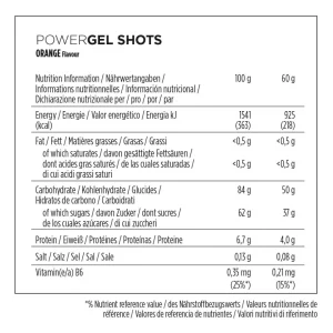 PowerBar PowerGel Shots Naranja 24 unidades