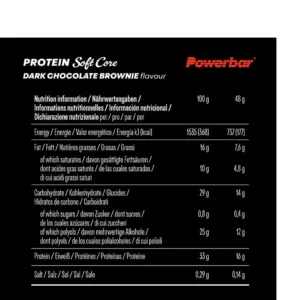 PowerBar Protein Soft Core Chocolate Negro 12u.