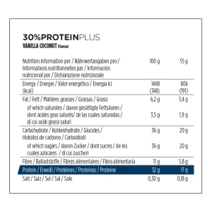Barrita PowerBar ProteinPlus 30% Vainilla Coco 15 unidades