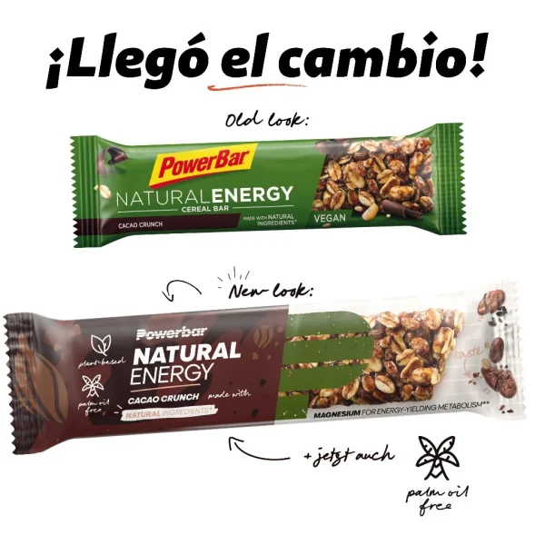 Barrita PowerBar Natural Energy Cereal Cacao Crunch 18 unidades