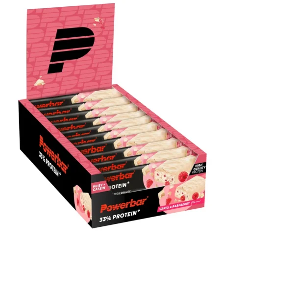 BarritaPowerBar ProteinPlus 33% Vainilla Frambuesa 10 unidades