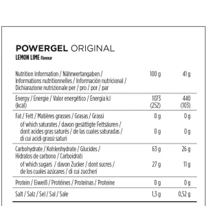 PowerBar PowerGel Lima Limón 24 unidades