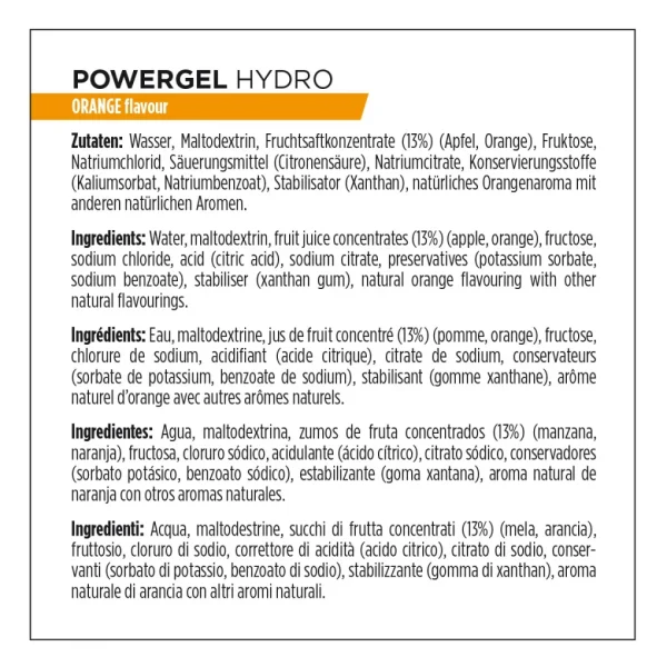 PowerBar PowerGel Hydro Naranja 24 unidades