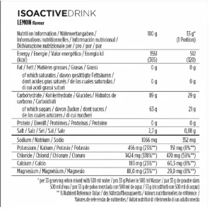 PowerBar Bote IsoActive Limón Caja de 6x600gr