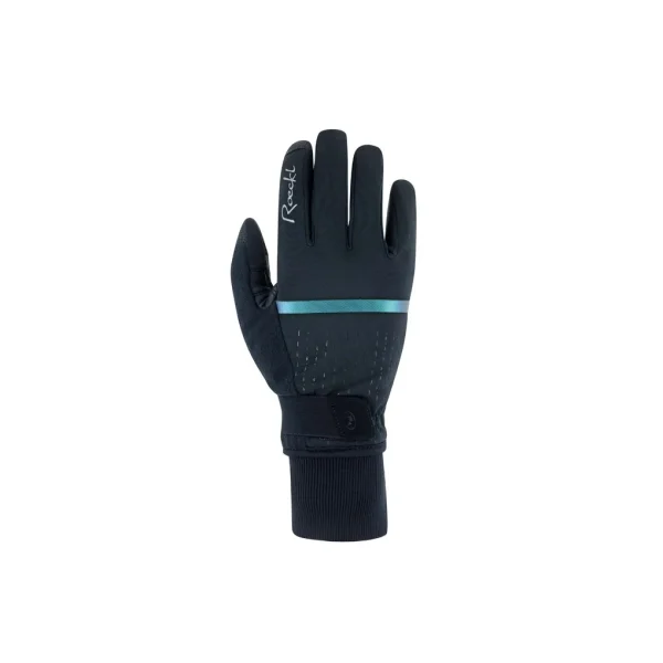 Guantes Roeckl Watou Ladies Negro-Verde Camaleón
