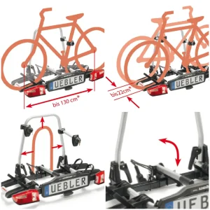Portabicicletas Plegable Uebler i31 con control de distancia para 3 Bicicletas