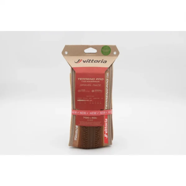 Cubierta Gravel vittoria TERRENO PRO T10 Hardpack 700X40 TLR Hookless Natural-Brown