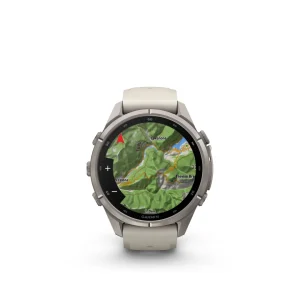 Garmin Fenix 9 Pro – inReach, 43mm Amoled Titanio correa silicona blanco