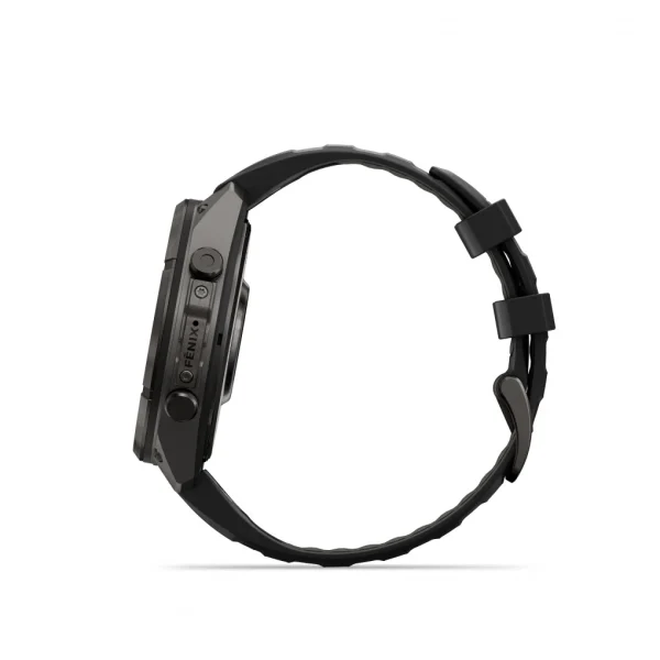 Garmin Fenix 9 Pro – inReach, 47mm Amoled Titanio revesti. de DLC gris carbon correa silicona negro