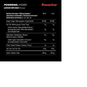 PowerBar PowerGel Hydro Lemon Infused 24 unidades