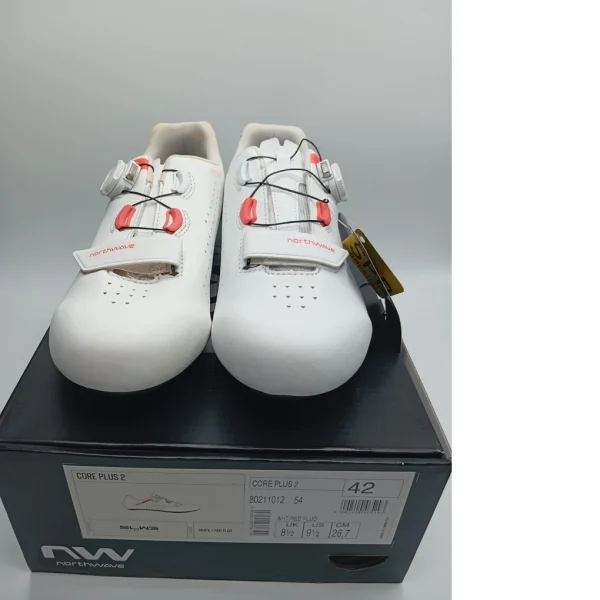 Zapatillas Northwave CORE PLUS 2 BLANCO- ROJO FLUO