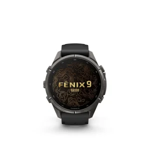Garmin Fenix 9 Pro – inReach, 43mm Amoled Titanio revesti. de DLC gris carbon correa silicona negro