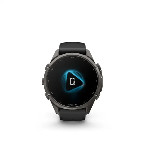 Garmin Fenix 9 Pro – inReach, 43mm Amoled Titanio revesti. de DLC gris carbon correa silicona negro