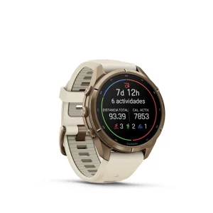 Garmin Fenix 9 Pro – inReach, 43mm Amoled Titanio correa silicona beige/gris