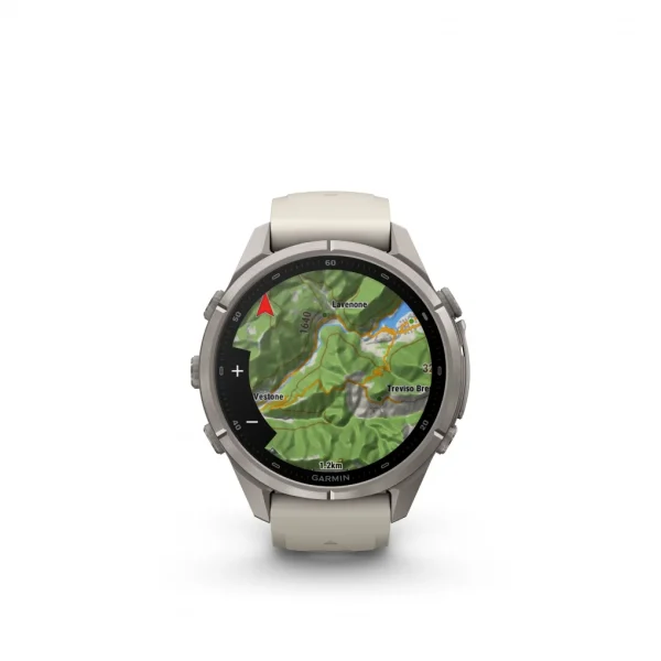 Garmin Fenix 9 Pro – inReach, 43mm Amoled Titanio correa silicona blanco