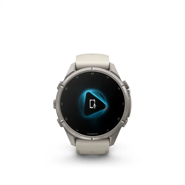 Garmin Fenix 9 Pro – inReach, 43mm Amoled Titanio correa silicona blanco