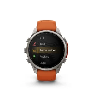 Garmin Fenix 9 Pro – inReach, 47mm Amoled Titanio correa silicona naranja/naranja claro