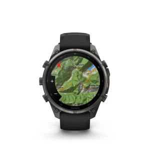 Garmin Fenix 9 Pro – inReach, 47mm Amoled Titanio revesti. de DLC gris carbon correa silicona negro