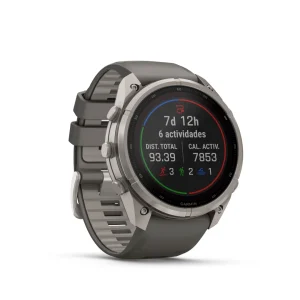 Fenix 9 Pro – inReach, Solar, 51mm Titanio correa silicona gris