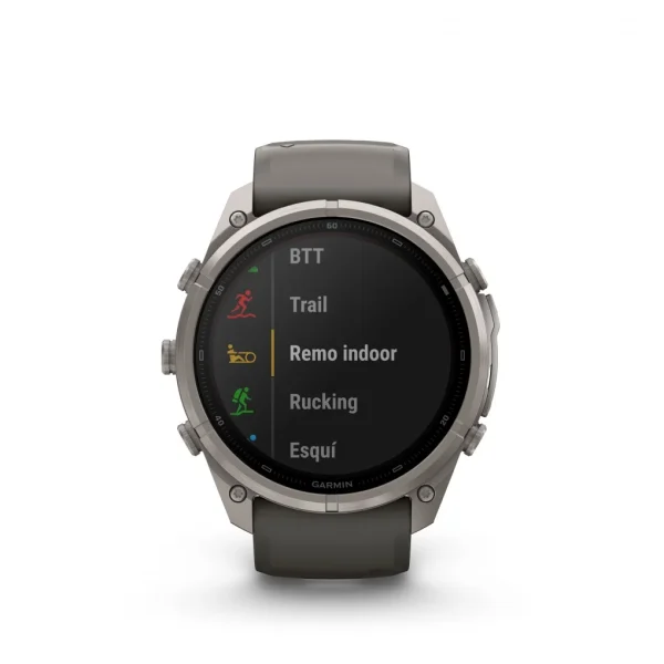 Fenix 9 Pro – inReach, Solar, 51mm Titanio correa silicona gris